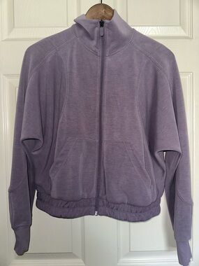Lululemon Brushed Softstreme Funnel-Neck Zip Up Purple Ash Size 4